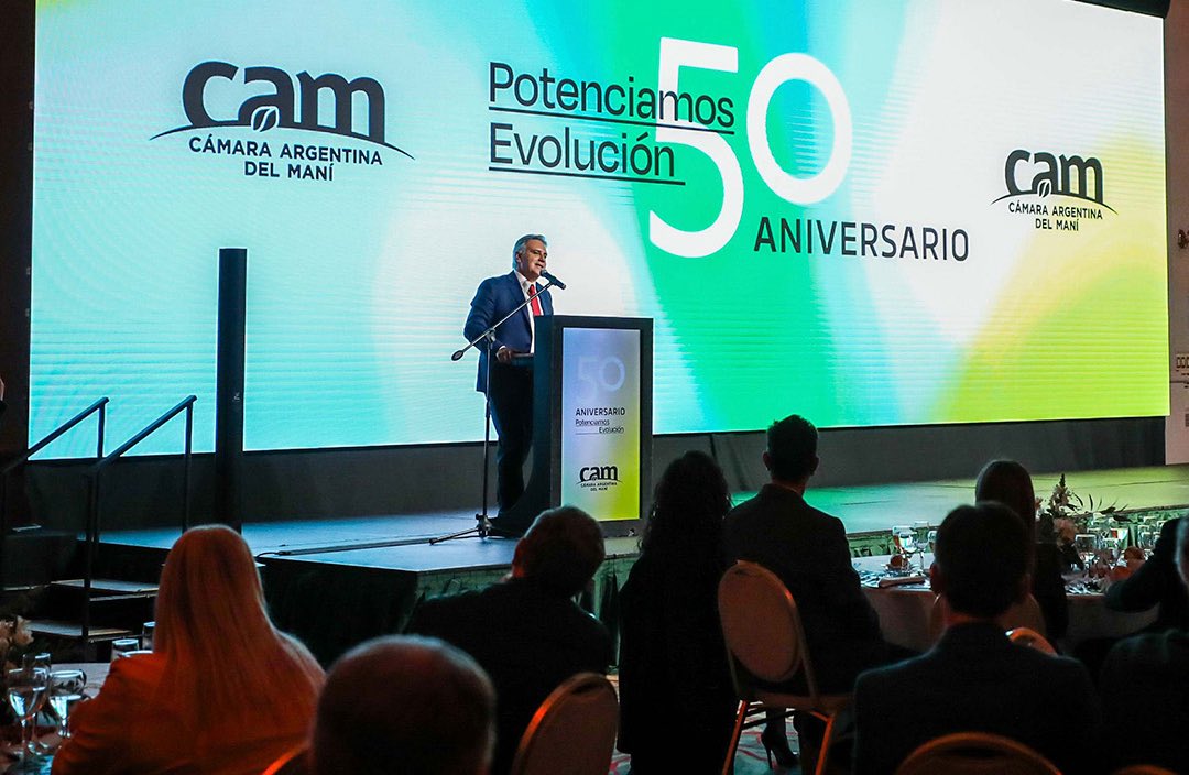 Fue un honor participar del 50° aniversario de la Cámara Argentina del Maní, una institución que refleja el trabajo, la innovación y la proyección internacional de una de las cadenas productivas más importantes de #Córdoba y de la Argentina.

En el marco de esta celebración