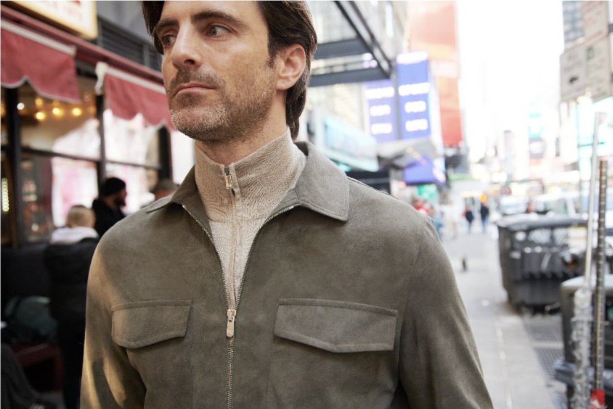 PocketsEst1974's tweet photo. The Brand The Wall Street Journal Raves About: Perscarolo! Must haves of the Fall, the Urus Jacket and 5 pocket pant. https://t.co/TmuSAXEXkW