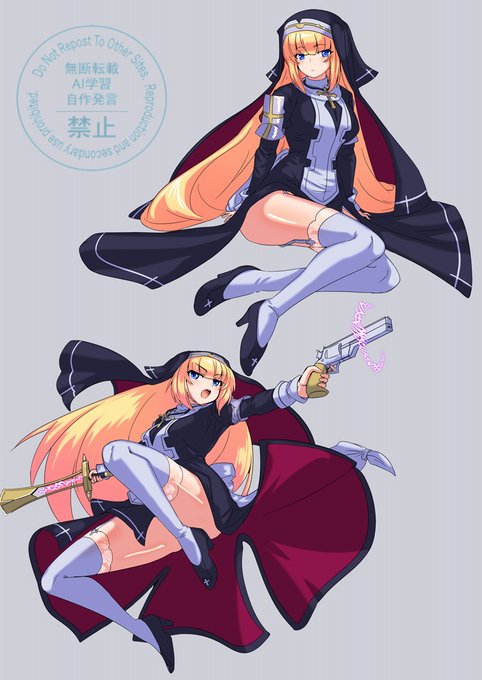 シャルロットちゃんのジャンプアクションもっと色々描きたいな