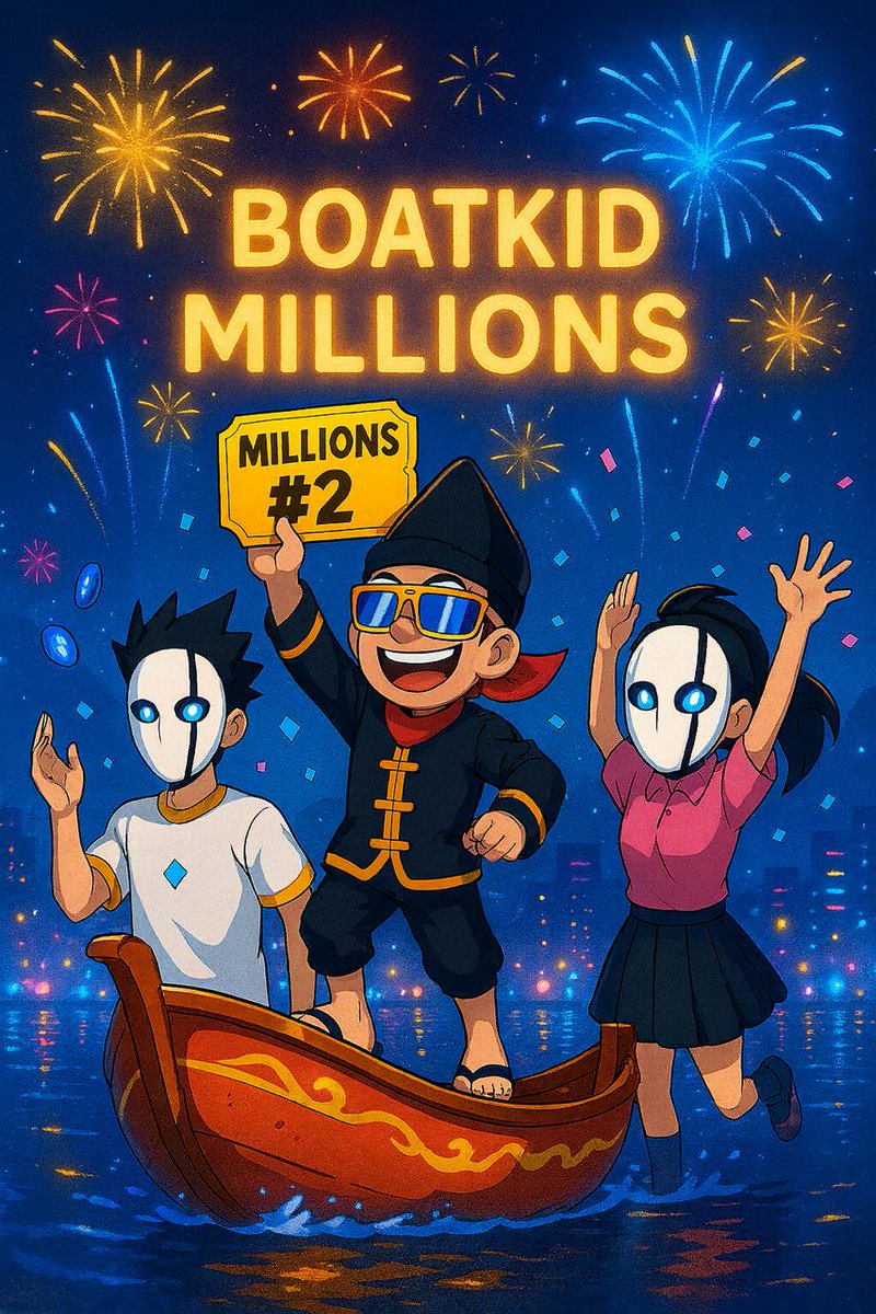 🚨 BoatKid Millions #2 is LIVE 🚨

We’re back with a 200K $BOATKID prize pool 💰

💰200K $BOATKID minimum guarantee 
🎟️ 3,000 $BOATKID per ticket
🏆 70% to winner • 20% to BoatKid team • 10% HYPER fee

📅 Draw: Thursday, August 28 @ 8PM UTC

Enter now: boatkid.memesforge.fun/millions