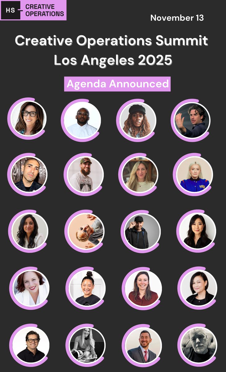 HSCreativeOps's tweet image. Creative Ops Summit LA 2025 agenda is now live!

Hear from NASA, Netflix, Google, Coinbase, Nordstrom, Warner Music &amp;amp; more on Nov 13-Sheraton Grand LA

💰Save $200 (Super Early Bird ends Sept 5)
View Agenda and Register: henrystewartconferences.com/creative-opera…
#CreativeOpsLA #CreativeOperations
