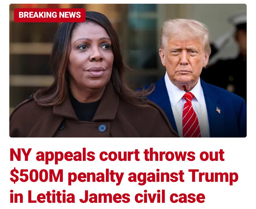 Do you really know what this means? It is not an exoneration, just a rulling that the $400m penalty violated the 8th Amendment.
Trump is still on the hook for fraudently overstating his assets to get better loans.  And so is Letitia James.