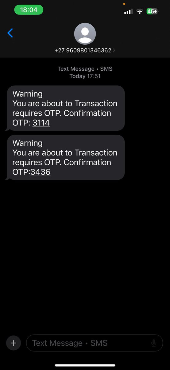 larsliedberg's tweet photo. @FNBSA when I try to add a new device/browser to my FNB online profile an OTP modal shows (which looks legit) but the SMS that comes through most definitely does not. Please urgently investigate this, I’m worried that my OTP service is somehow being intercepted. #fraud #phishing https://t.co/aJPXQZKVfQ