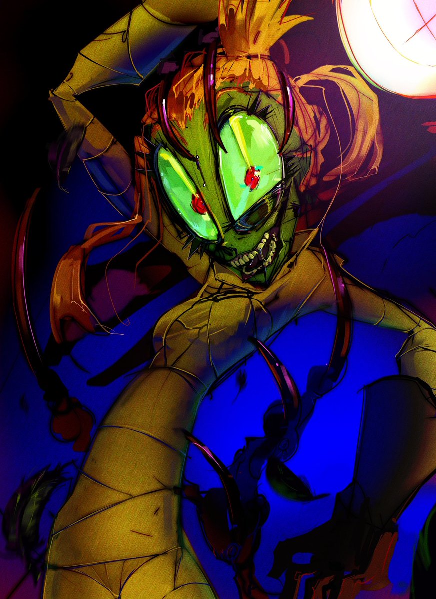 chicken_soup223's tweet photo. I love gaslight district so much. Really glad to see a creative project fully value the explosive potential of the color green 🥹 I am a big green fan. Drew this after the pilot came out 🙂‍↕️ @fulltimeseagull 
#art #gaslightdistrict #glitch https://t.co/r4e4H70vCJ