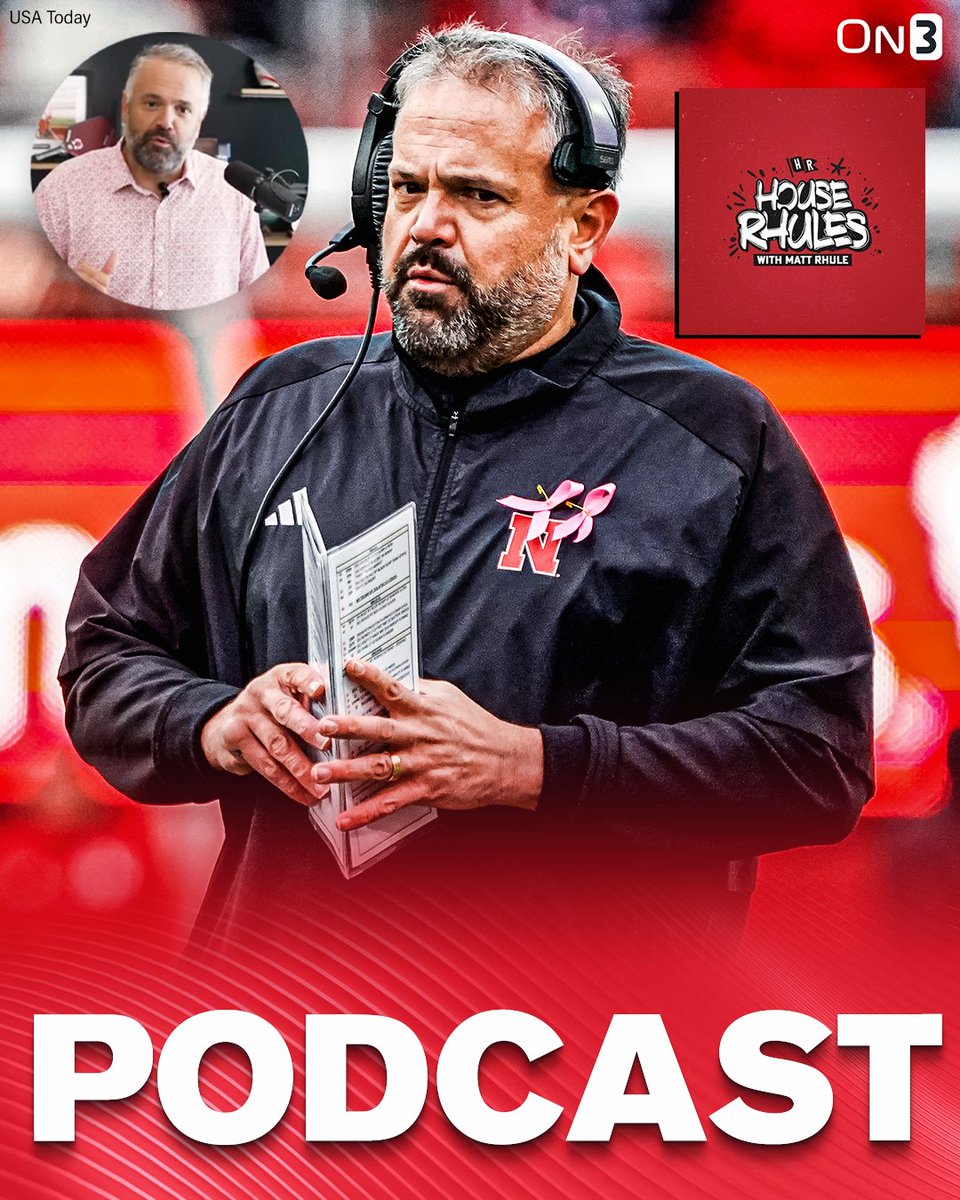 On3 (@on3sports) on Twitter photo NEW: Nebraska HC Matt Rhule has launched a podcast ahead of the 2025 season called "House Rhules"🎙️
"I don't have to be politically correct. I can speak the truth because that's how we move the game forward."
(via <a href="/houserhules/">houserhules</a>)
on3.com/college/nebras… NEW: Nebraska HC Matt Rhule has launched a podcast ahead of the 2025 season called "House Rhules"🎙️
"I don't have to be politically correct. I can speak the truth because that's how we move the game forward."
(via <a href="/houserhules/">houserhules</a>)
on3.com/college/nebras…