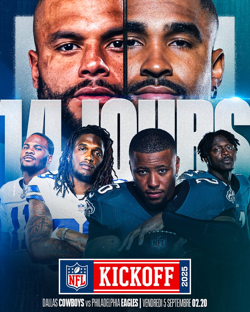 🤩 PLUS QUE DEUX SEMAINES AVANT LA NOUVELLE SAISON NFL !

Et quelle affiche pour débuter, un duel entre les Champions en titre et leurs rivaux de division.

À suivre en direct sur <a href="/beinsports_FR/">beIN SPORTS</a> et le NFL Game Pass de <a href="/DAZN_FR/">DAZN France</a> !