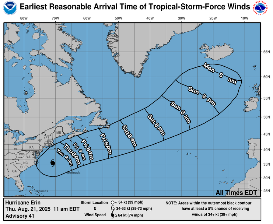 AGMCan's tweet image. el actual #huracánErin podría adelantar el fin del verano en #Canarias y la llegada de tiempo otoñal la próx. semana (25-31 agosto).

Lo haría de forma indirecta ya que su ingreso en la circulación de latitudes altas permitiría el acercamiento de aire templado/fresco a las islas.