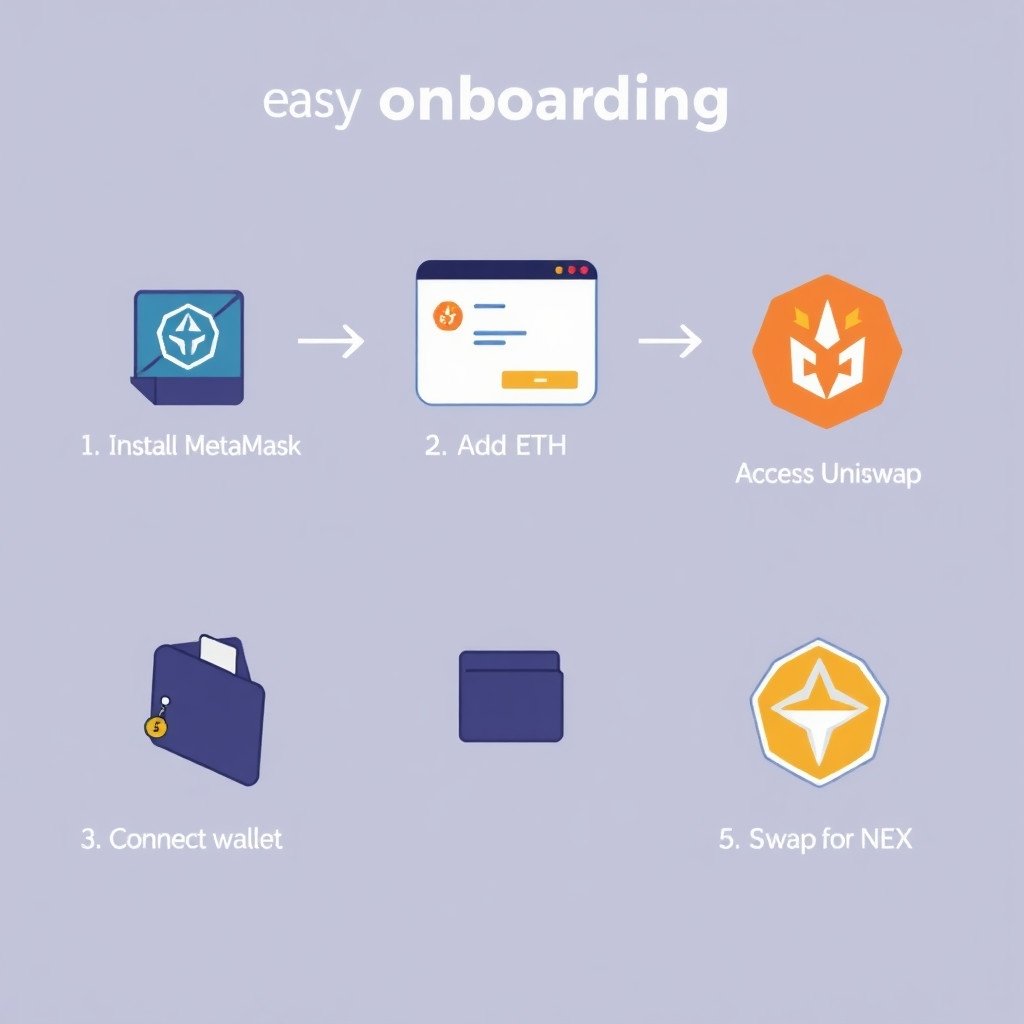 DegenMintClub's tweet image. Getting started is easy: Install MetaMask ➝ Add ETH ➝ Uniswap ➝ Swap for $NEX.
@NexoraCoin26112 #NexoraCoin26112 #HowToCrypto #Nexora