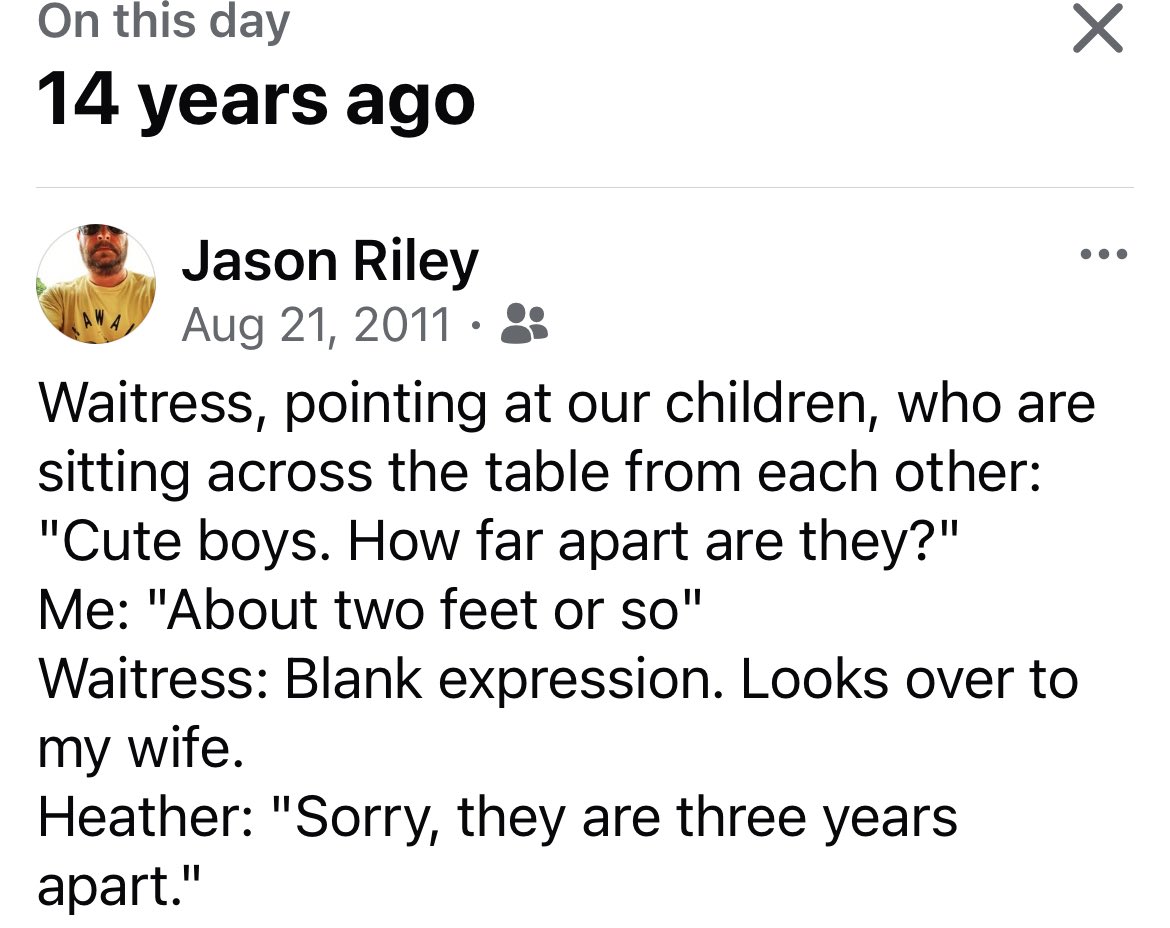 Happy anniversary to my greatest dad joke ever!