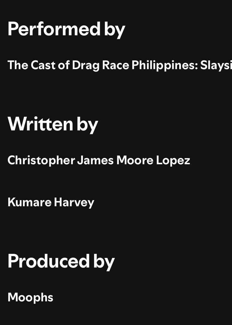 Thank you <a href="/dragraceph/">Drag Race Philippines</a> <a href="/wowpresentsplus/">WOW Presents Plus</a> for this opportunity that is maybe for me CHAREZ! So happy to share that I've worked on the choruses of Asian Eyyy! And sang it alongside Paula Paguio with the arrangement and co-writing of the amazing MOOPHS! Slaysian cast ATE TF DOWN 🤘🏼