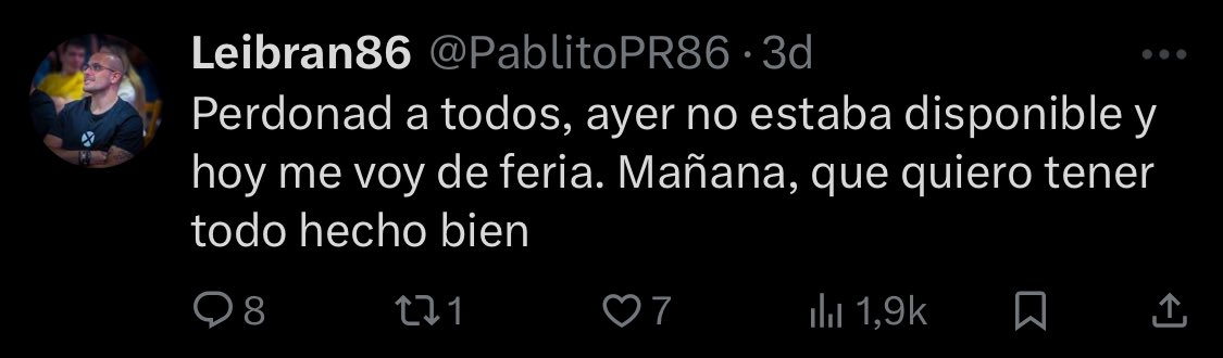 FAV si <a href="/PablitoPR86/">Leibran86</a> es el puto mayor fraude del CT

3 días desde que puso este puto tweet de mierda