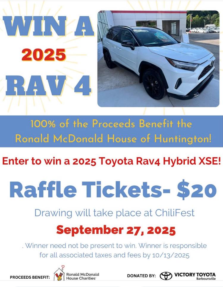 Herdnation help support the Huntington Ronald McDonald house!!! WIN A RAV 4

crm.bloomerang.co/HostedDonation…