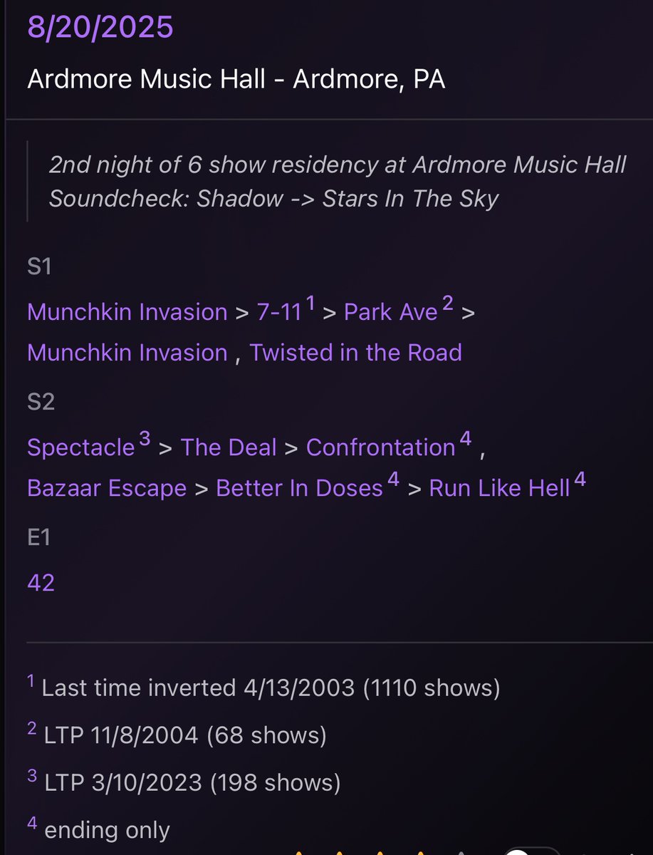 discobiscuits.net (@bipdotnet) on Twitter photo 2nd night of <a href="/disco_biscuits/">The Disco Biscuits 🌲👽🌲</a> <a href="/ArdmoreMusicPA/">Ardmore Music Hall</a> might have topped the 1st. Bustouts, several ending only songs & the last 7-11 inversion was at the epic Roxy Boston show 4/13/2003 or 1110 shows ago! 2nd night of <a href="/disco_biscuits/">The Disco Biscuits 🌲👽🌲</a> <a href="/ArdmoreMusicPA/">Ardmore Music Hall</a> might have topped the 1st. Bustouts, several ending only songs & the last 7-11 inversion was at the epic Roxy Boston show 4/13/2003 or 1110 shows ago!