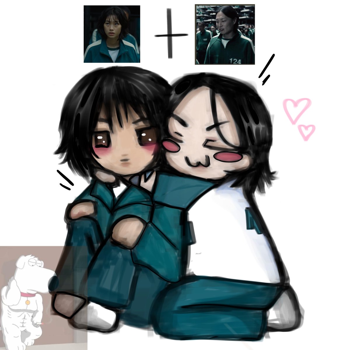 apriphahahha's tweet photo. really like the idea of saegyu🤤
Here are the little chibi shits #namgyu #saebyeok #player124 #player067 #squidgame #saegyu https://t.co/5CBVxxVWOv