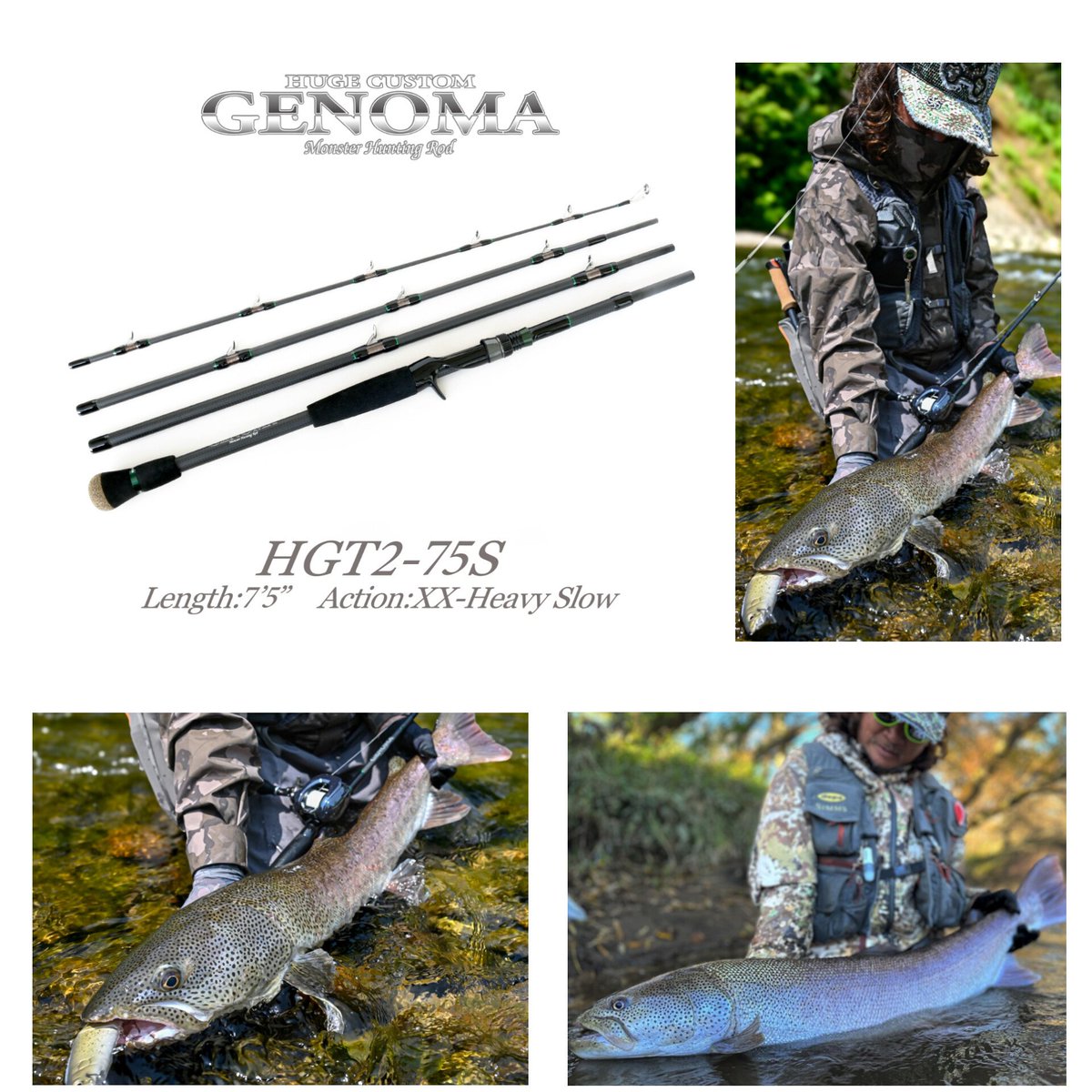 vishjp_tw's tweet photo. 小規模河川でイトウなどの巨大魚をビッグベイトで狙い撃てる操作系コンポジットブランク。ヒュージカスタムGENOMA HGT2-75S発売⇨https://t.co/pHevo3E0Wq
Vishデプスニュース⇨https://t.co/whySNrhfAg
#deps #hugecustom #genoma #ヒュージカスタムGENOMA #イトウ #巨大魚 #鵜山和洋 #奥村和正 #Vish https://t.co/a65b032ZoS