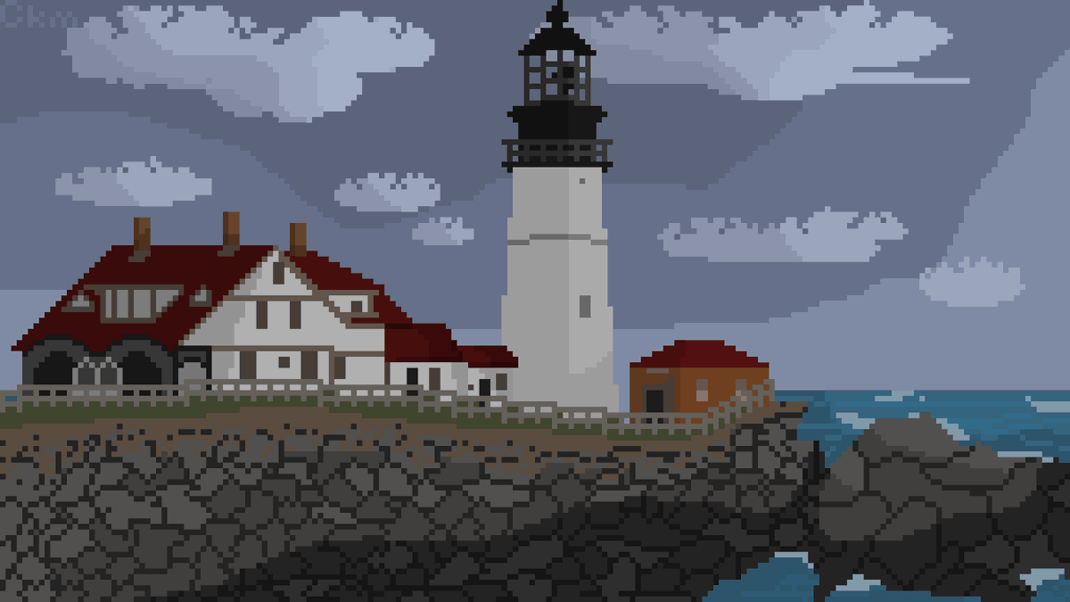 cakmnes's tweet photo. Cape Elizabeth, Maine, USA. #pixelart https://t.co/Us6UkTtTO8