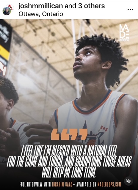 CanadaTopflight's tweet photo. Nice @madehoops  feature on our @GaasIbby thanks @themapleminute - keep your eyes on him! @DrewEbanks @wesblairbrown @OntarioSBA @ElitePrepLeague @PlatinumCircuit @AllCanadianGame @CanBball @ottawahoops @Tisinthehouse https://t.co/5KPnaMNGTe