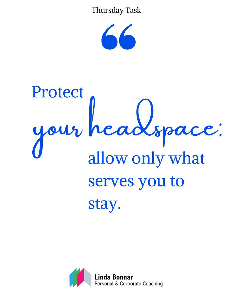 LBLifecoach's tweet image. #JustThreeThings to help you protect your #headspace today:
1️⃣When a thought creeps in, decide: Does this serve me? If not, it’s out.
2️⃣Shift your focus to what you can influence right now.
3️⃣Fill your mind with what strengthens you: #gratitude, #resilience, #courage...