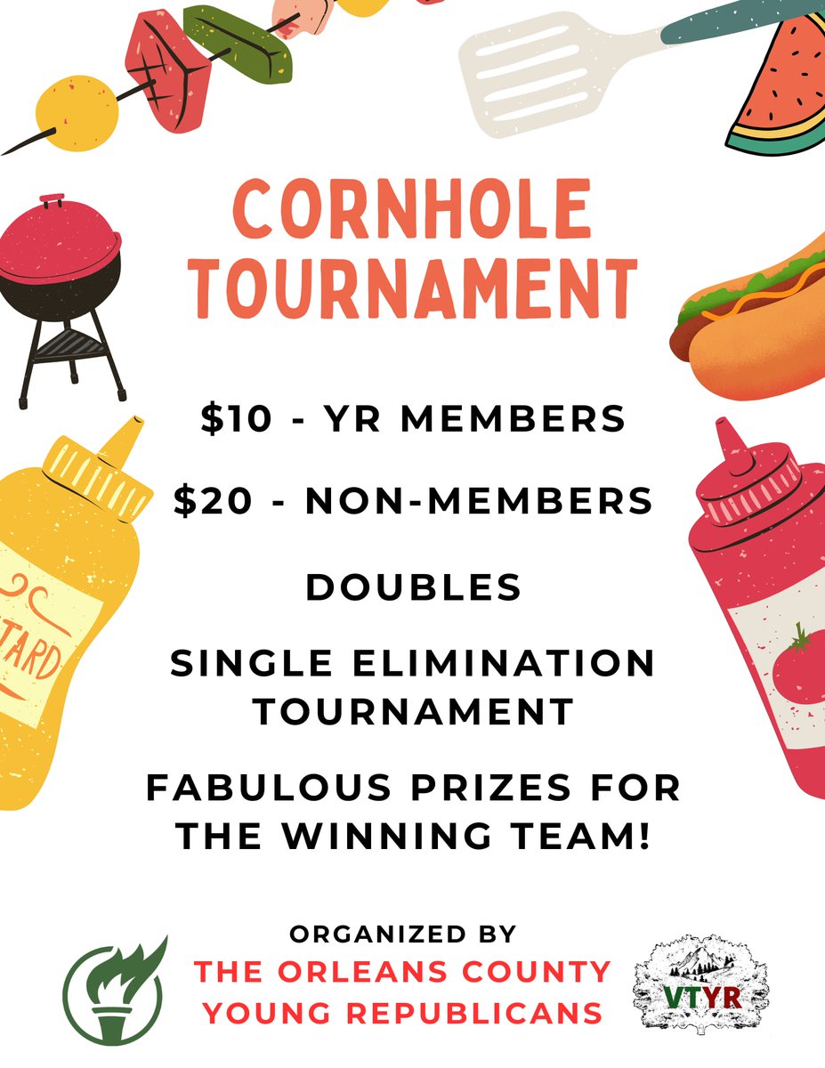 Our Orleans County YRs are holding their September BBQ &amp; Cornhole Tournament. Pre-pay here ➡️ secure.winred.com/the-young-repu…