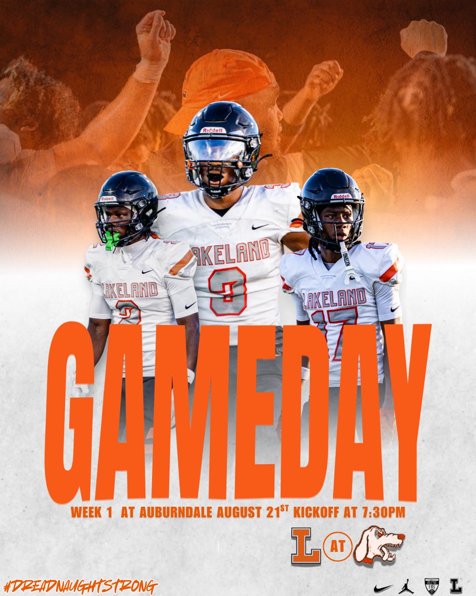 Lakeland Dreadnaughts (@lhsnaughts) on Twitter photo IT’S GAMEDAY⚓️
Lakeland At Auburndale 🚨
7:30 PM Kickoff ⏰ Auburndale High School📍<a href="/Kelvin_Broome/">Coach KB</a> <a href="/coachhenn12/">Henderson Taylor</a> <a href="/CoachHarb/">Kerry Harbin</a> <a href="/damheswift_3/">Tariq Young III 🍀</a> <a href="/milenasavich/">Milena Savich</a> IT’S GAMEDAY⚓️
Lakeland At Auburndale 🚨
7:30 PM Kickoff ⏰ Auburndale High School📍<a href="/Kelvin_Broome/">Coach KB</a> <a href="/coachhenn12/">Henderson Taylor</a> <a href="/CoachHarb/">Kerry Harbin</a> <a href="/damheswift_3/">Tariq Young III 🍀</a> <a href="/milenasavich/">Milena Savich</a>