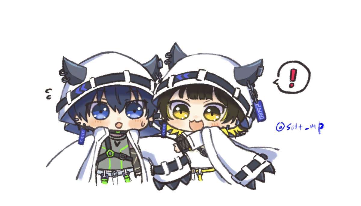 「「おそろいだー!」 コラボ衣装bcis #bcis」|花梨(かりん)。@仕事と原稿中のイラスト