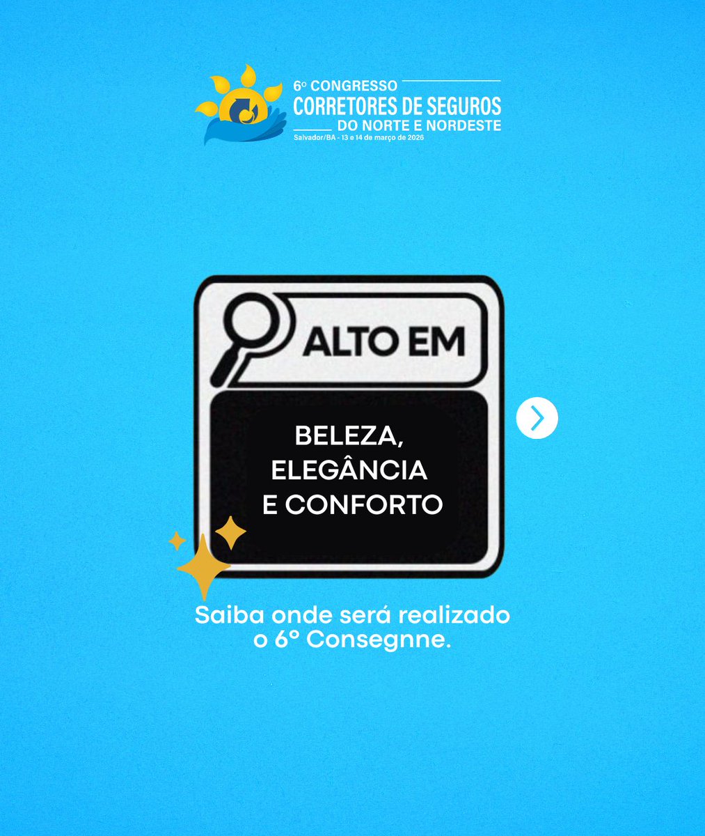 SincorPb's tweet photo. 🔆 Esse é o padrão do local escolhido para sediar o 6º #CONSEGNNE! 

O Centro de Convenções de Salvador será o palco de uma edição histórica, à beira-mar e com toda a estrutura necessária para receber um dos maiores encontros do mercado de #seguros. 

Você não pode ficar de fora! https://t.co/RWWkdo6iFU
