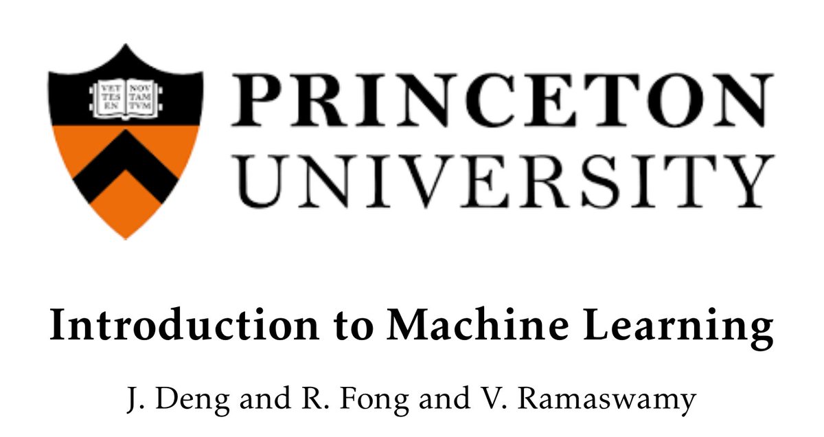 Introduction to Machine Learning
by J. Deng and R. Fong and V. Ramaswamy

Lecture notes: princeton-introml.github.io