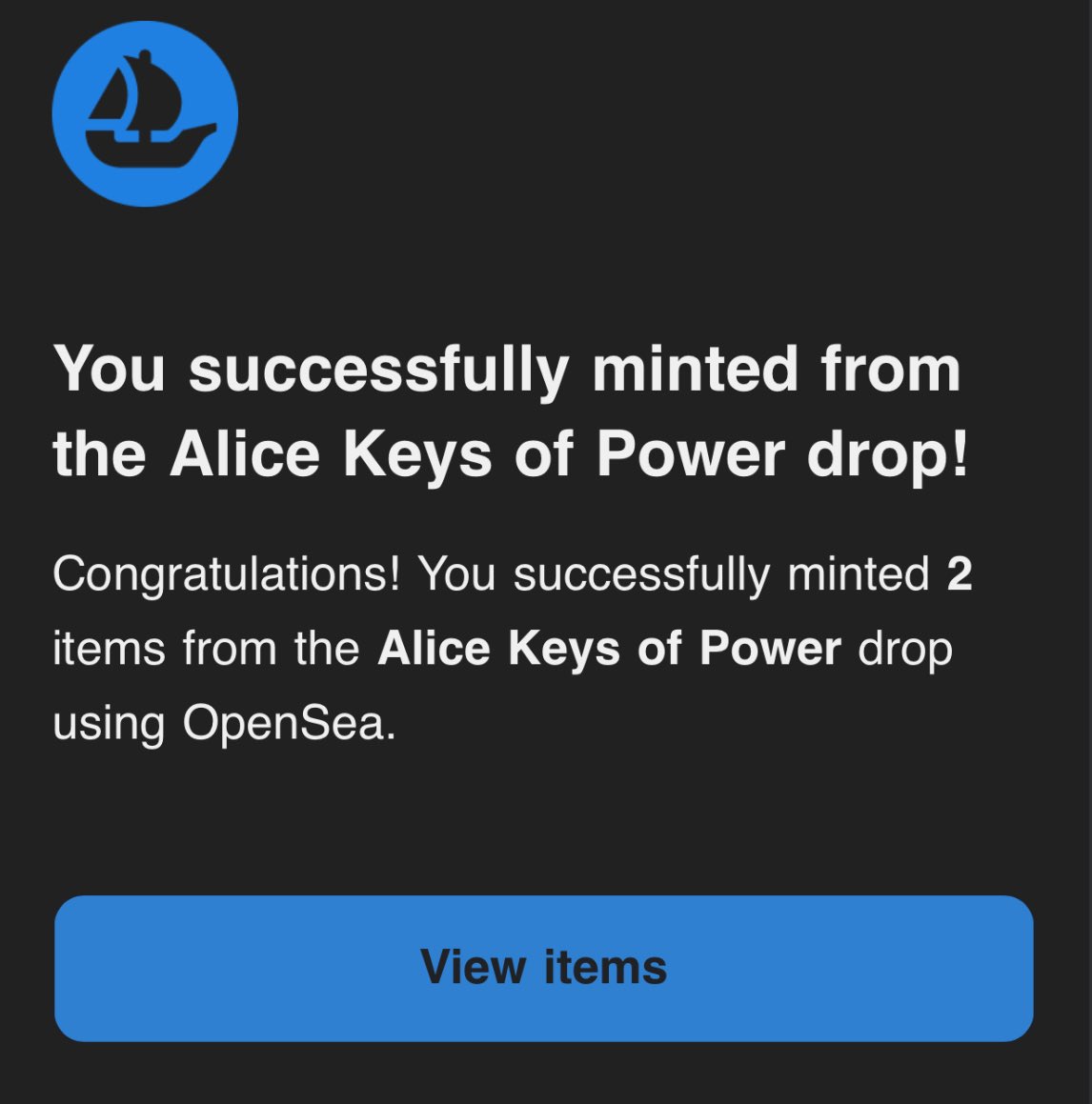 Ayooo, now where is my diamond key at?

Minted my Alice keys of Power

Cerebro