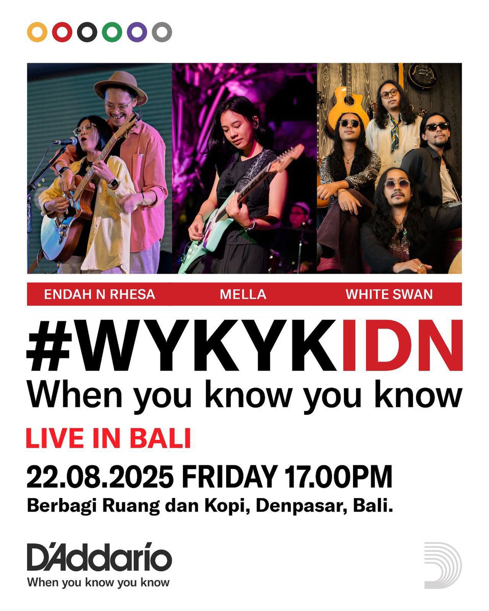 Bali, sampai ketemu besok (Jumat, 22/08) bersama <a href="/DaddarioandCo/">D'Addario</a> !