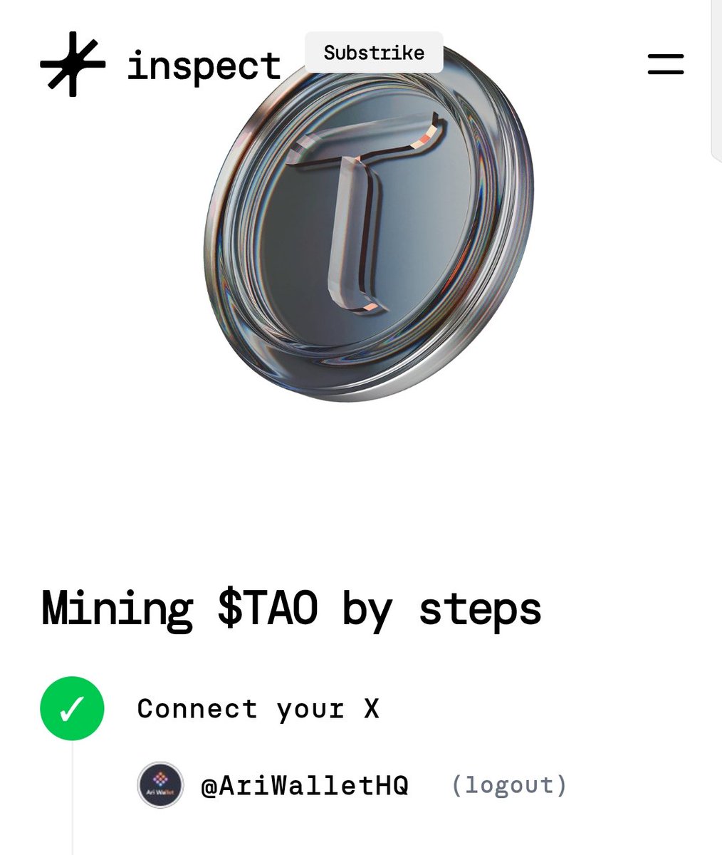 🔥 Big Boost for all $TAO miners!

Here’s the simplest way to earn with <a href="/inspectxyz/">Inspect</a> ⛏️:
❤️ Like = 1 $TAO
🔁 Repost = 1 $TAO
💬 Reply TAO = 1 $TAO

Let’s stack together 👇