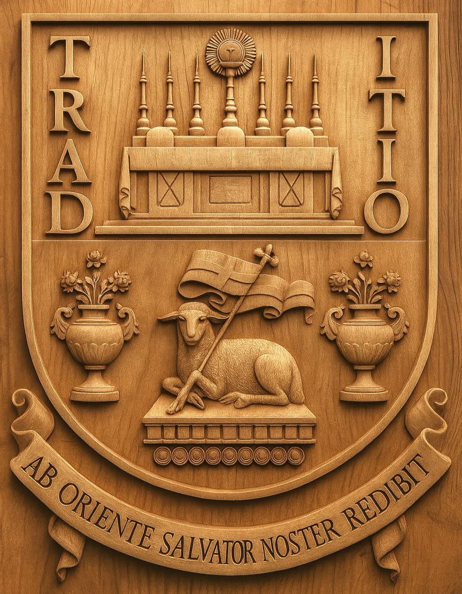 Escudo de la asociación Una Voce Sevilla

“Ab Oriente Salvator Noster Redibit" 

(De Oriente regresará nuestro Salvador)

#MisaTradicional #Traditio #LatinMass #Tradicion