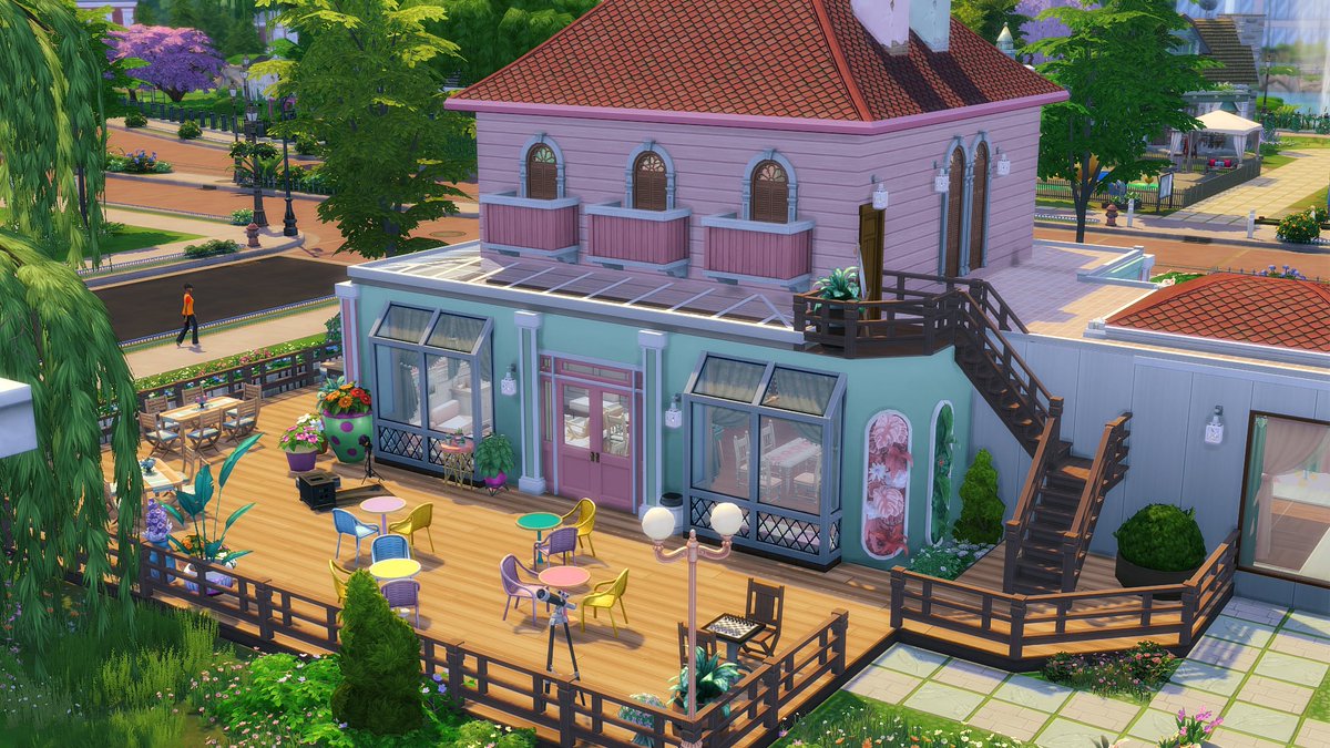 SowphieSims's tweet photo. Avancement d'une sauvegarde complète, NewCrest : bar/restaurant Le manège enchanté. #sims4save #TheSims4 #ShowUsYourBuilds #constructionsims4 https://t.co/aQEMQloPtv