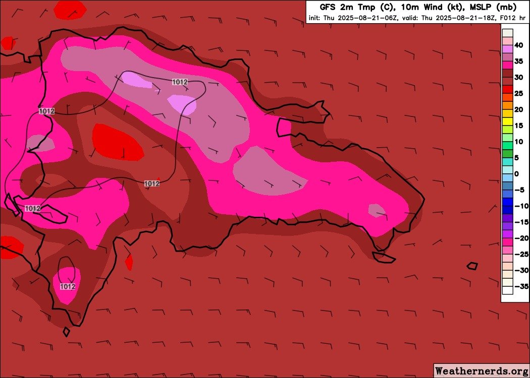 TemporadaCiclon's tweet photo. 🚨BOLETÍN ESPECIAL 🚨 
Se espera que hoy jueves las temperaturas 🌡 en República Dominicana sean extremas, casi llegando a los 40⁰C. Se le solicita a los residentes no exponerse al sol por muchos tiempo, especialmente en las horas de las 11am y hasta las 4pm. #CalorRD https://t.co/Wc1p0APPuk