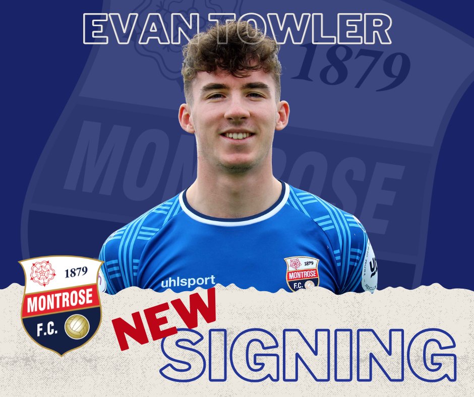 PETRIE SNAPS UP YOUNG DONS DEFENDER

Montrose FC are delighted to announce the signing of highly rated defender Evan Towler on a one-year deal, following the 20-year-old’s recent departure from Aberdeen.

No stranger to Links Park, Towler first joined the Gable Endies on loan in