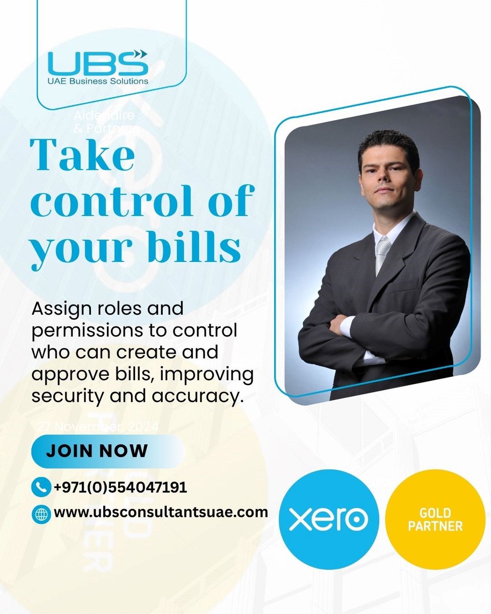 UAEBusSolutions's tweet image. Stay informed about changes in your bills. Regularly review contracts and terms to take control of your payments and ensure you’re getting the best value for your money.
More details &amp;gt;&amp;gt; ubsconsultantsuae.com

#Xeroaccounting #Xero #UBSConsultants #bills #UBSConsultants