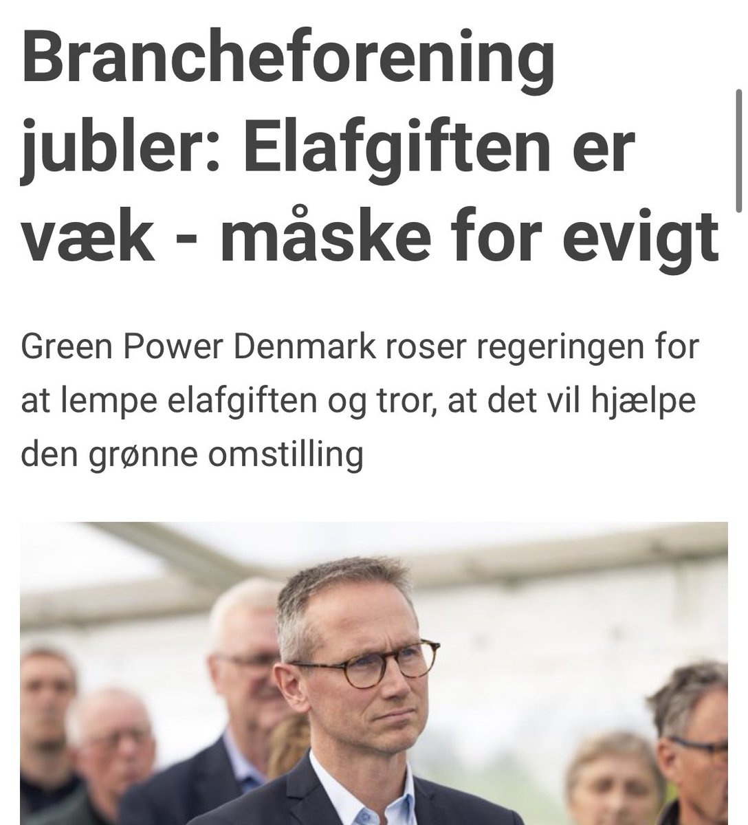 Kald regeringens intention om at sænke elafgiften for hvad I vil, så længe I kun kalder det en håndsrækning til pengepungen og ikke en “gave til den grønne omstilling”!

Tak! 🙌🥳

#dkpol #dkgreen