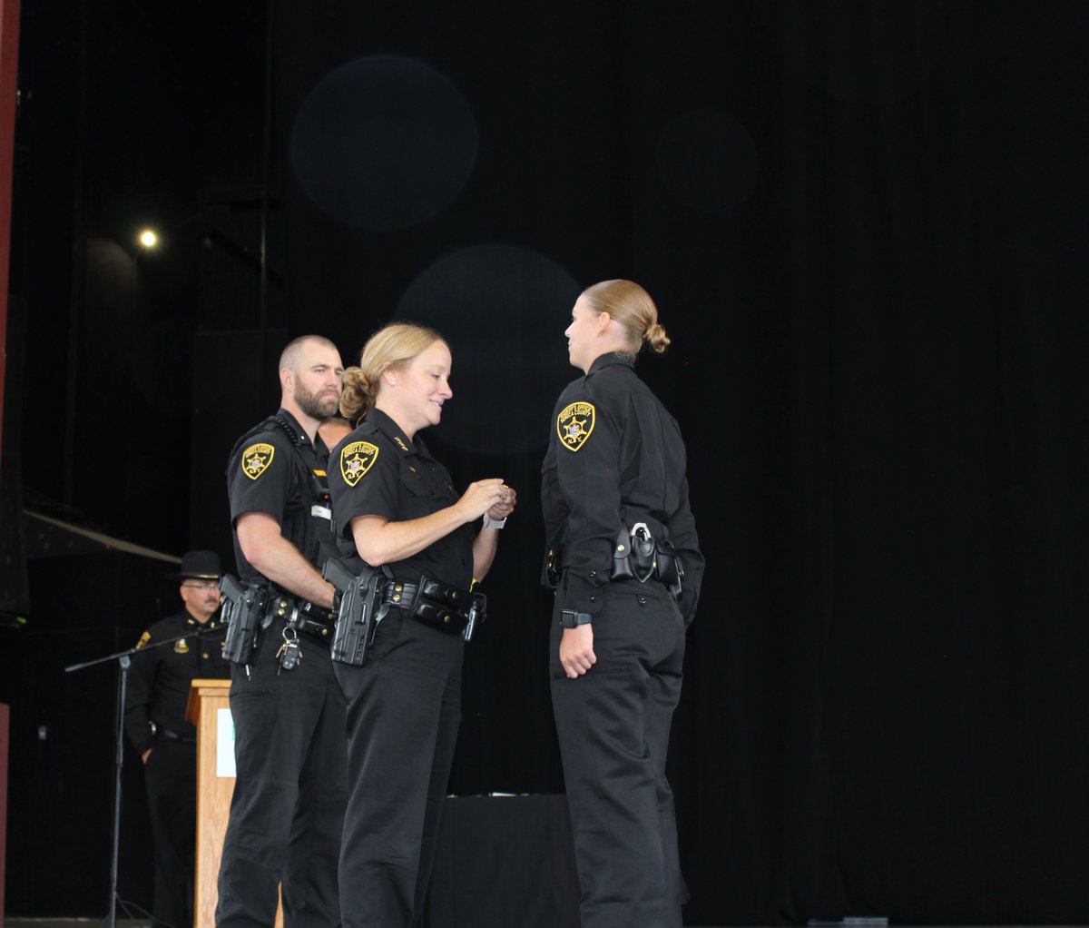 SenecaSheriff's tweet photo. FLLEA Badge Pinning Ceremony - Two Deputies Begin Field Training https://t.co/2jd2HJ0Vfu https://t.co/5C1Olz6DtZ