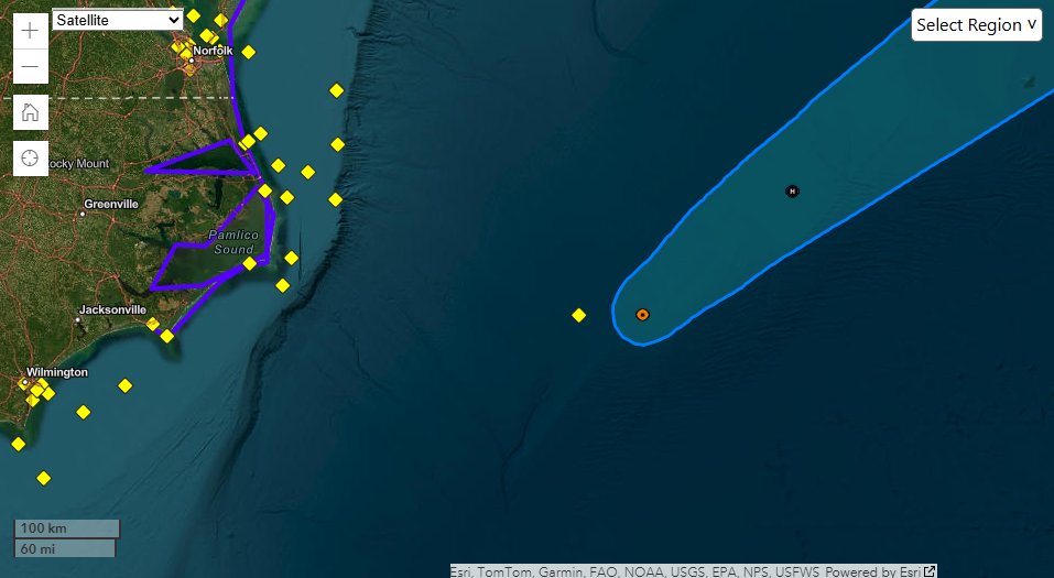 At 8 am, #Erin remained a 105 mph #hurricane. Buoy 41001 just missed an overpass of #HurricaneErin's center but still captured a ~20 mb drop in 3 hours and 85+ mph winds. Erin will begin to fly eastward but its size will cause severe flooding for US east coast throughout today.