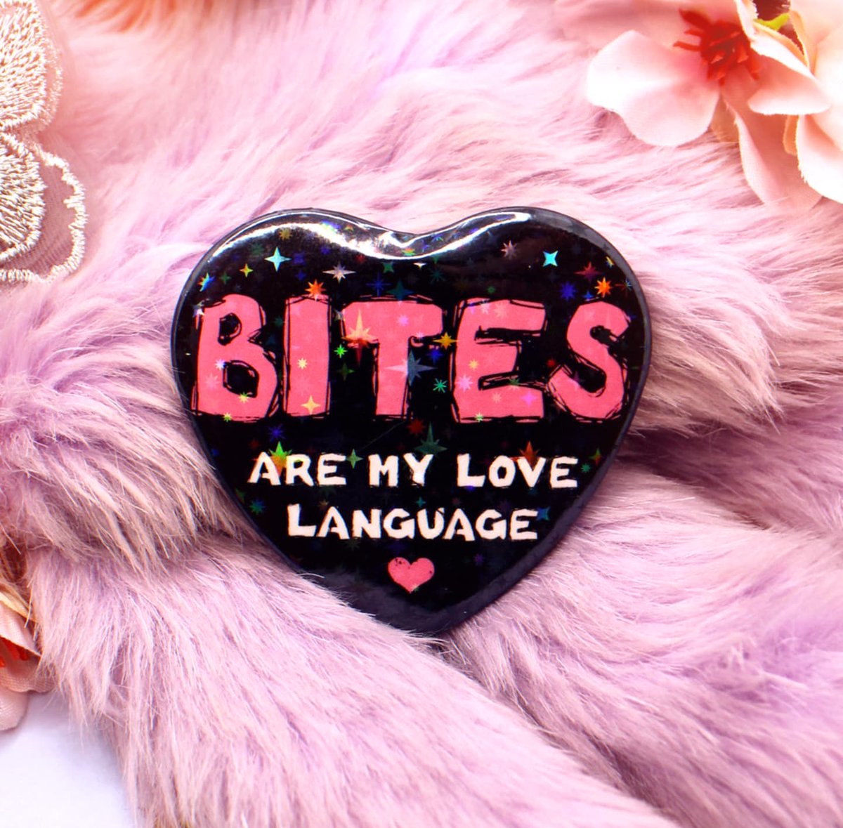occulttrash's tweet photo. Bites are my love language, wbu? 💞
Both this and Yes I bite heart badges are in the shop now wahoo! yippee!!
https://t.co/nwps94SSD4
#bitsexual #biterisk #lovelanguage #smallbusinessuk https://t.co/OkFhtNaHvC
