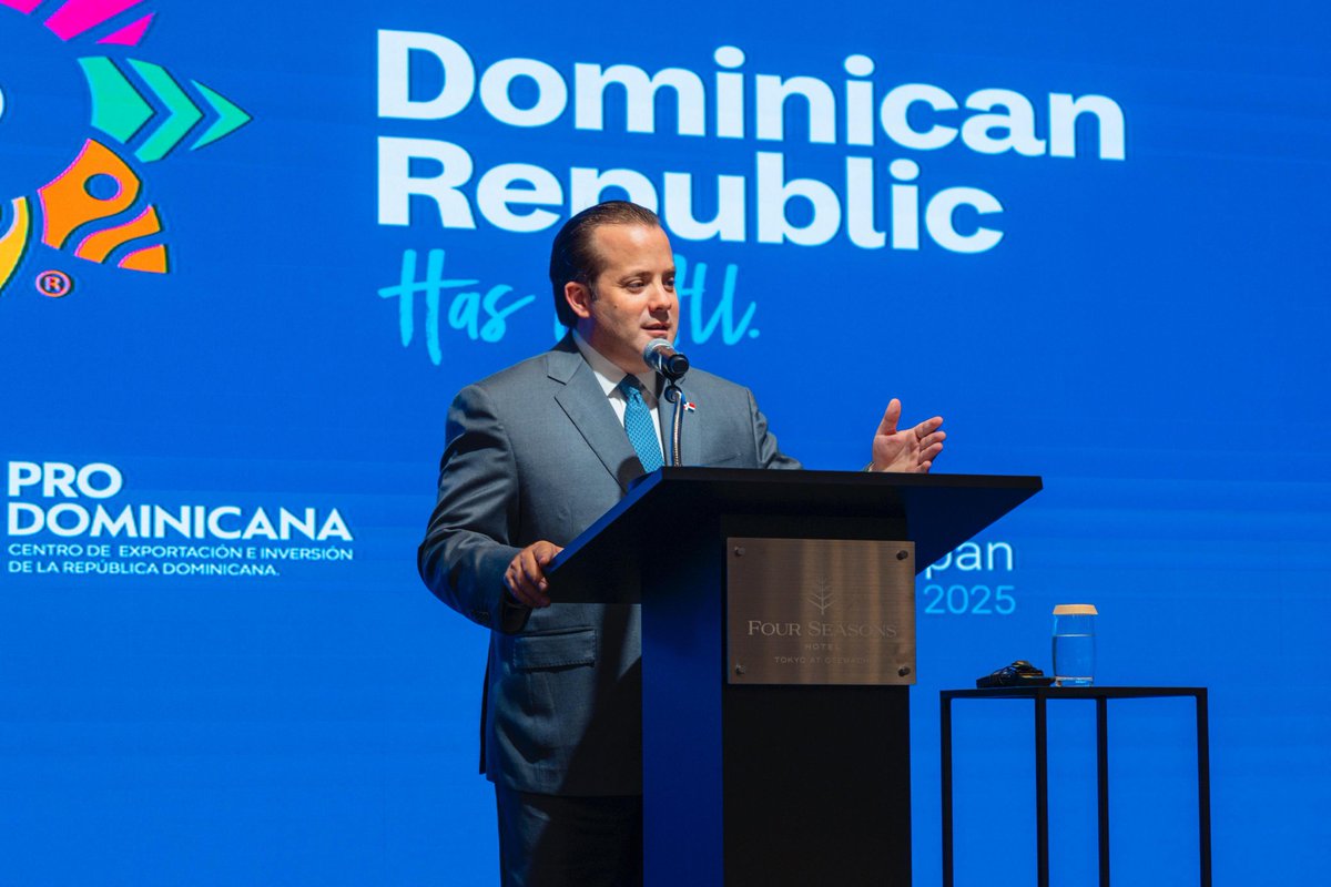 MinpreRD's tweet photo. El ministro de la Presidencia, @JosePaliza, encabezó este jueves en Tokio🇯🇵 el evento de negocios “República Dominicana🇩🇴: una tierra de oportunidades para las industrias japonesas”. https://t.co/NHfGtt6oQr