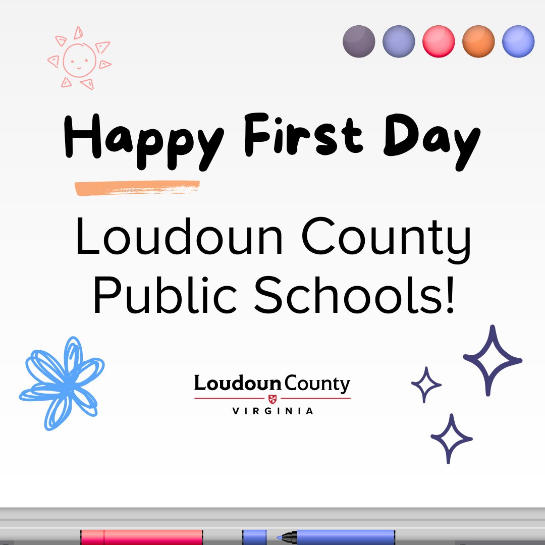 It's the first day of school in #Loudoun! Wishing all students, teachers and families an awesome new school year. 🍎 <a href="/LCPSOfficial/">LCPS News</a>