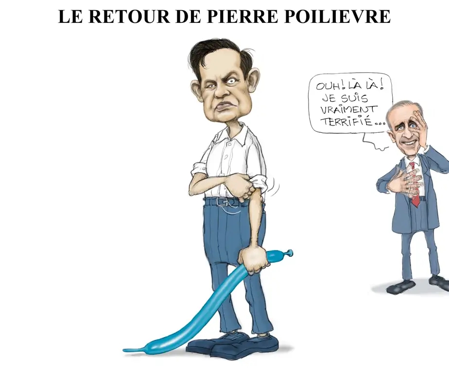 r_stonge's tweet image. Toute une frousse... -Chapleau
#polCAN #PCC #PLC #humour