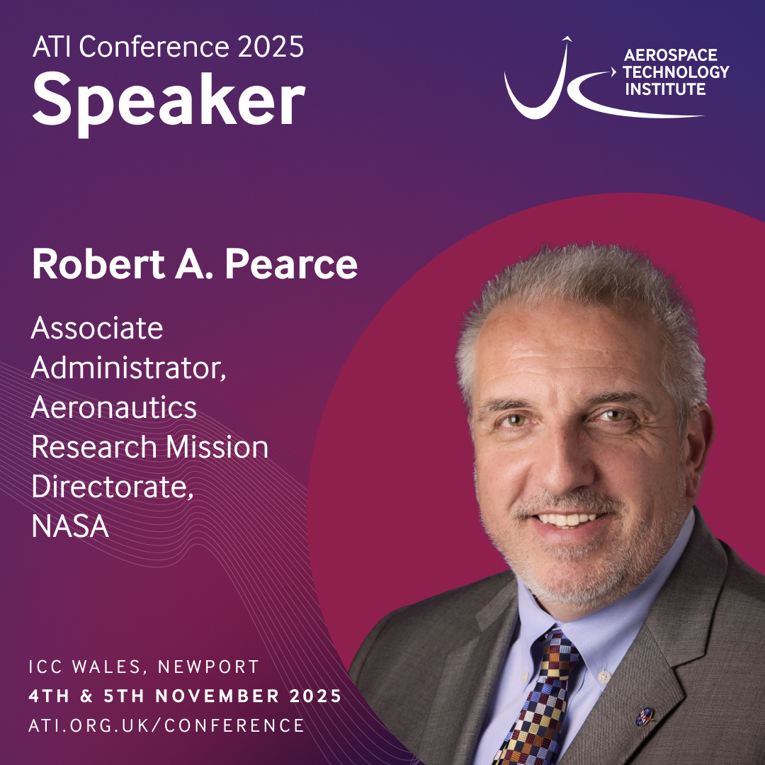 The ATI Conference is back in November, and we're excited to share the first of our speaker lineup...

We’re blasting off with a keynote from Robert A. Pearce, Associate Administrator of the Aeronautics Research Mission Directorate at <a href="/NASA/">NASA</a>