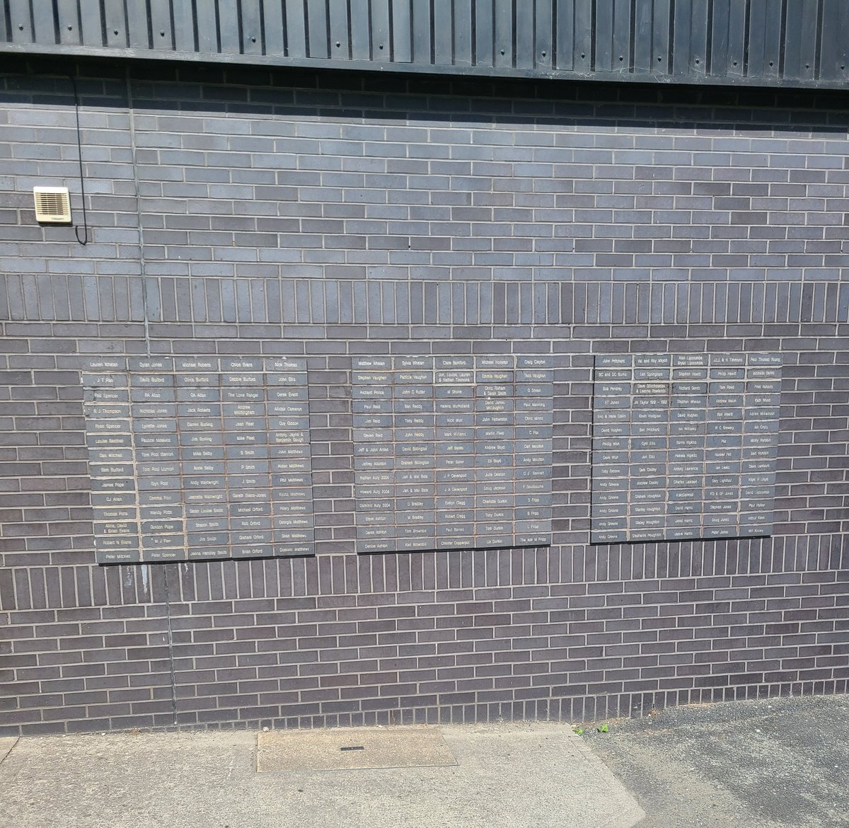 The brick with mine and Karen's name is now placed on the wall by the Blues Bar at the other love of my life, Chester FC 
GOYBs