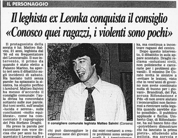 FilippoMariaMa1's tweet photo. @matteosalvinimi Ma Capitano...chi è questo giovane leghista che a 21 difendeva il Leoncavallo? Il giovane comunista padano... https://t.co/lcIptkAvOX