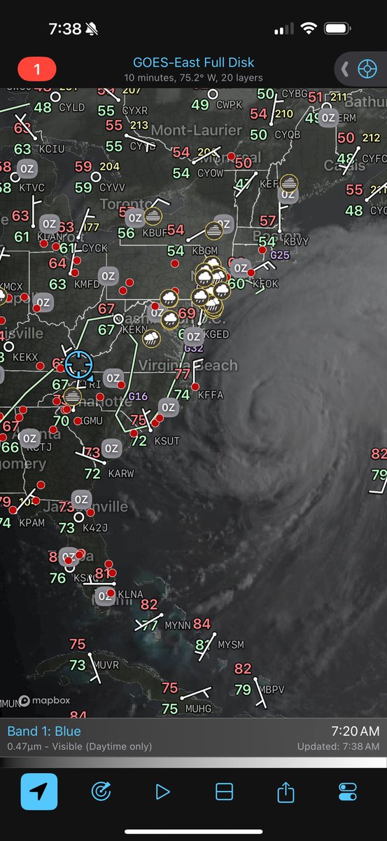 Good visuals this morning with low level fog (beans 11/21)along the surface in SWVA and high level clouds from Hurricane Erin acting as an atmospheric sandwich. 

Super neat cloud morning. 

📍Lebanon, Va