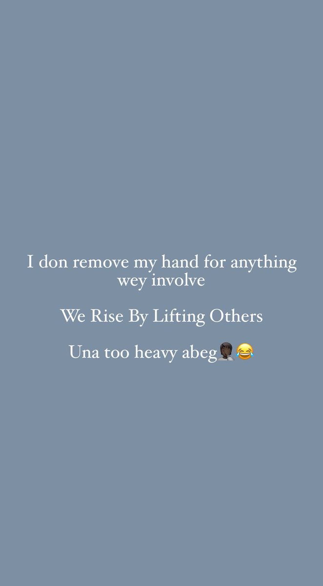 I can’t say more than this abeg