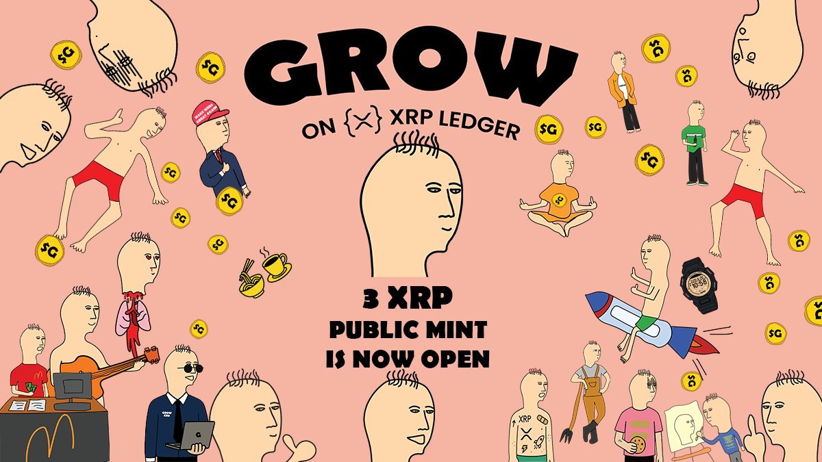 Grow (@grow_lfg) on Twitter photo WE HEARD. WE ADAPT.
xrp.cafe/collection/grow
🚨 GROW NFTs Public Mint is NOW LIVE on <a href="/xrpcafe/">xrp.cafe ☕</a>
💰 Mint Price: 3 XRP
📦 Supply Left: 1,890
✨ Utility for Holders
💠 $GROW Token Airdrop 🎁
💠 Revenue share from GROW Noodle Café ☕🍜
💠 Access to exclusive IRL & Web3 events 🎉
💠 WE HEARD. WE ADAPT.
xrp.cafe/collection/grow
🚨 GROW NFTs Public Mint is NOW LIVE on <a href="/xrpcafe/">xrp.cafe ☕</a>
💰 Mint Price: 3 XRP
📦 Supply Left: 1,890
✨ Utility for Holders
💠 $GROW Token Airdrop 🎁
💠 Revenue share from GROW Noodle Café ☕🍜
💠 Access to exclusive IRL & Web3 events 🎉
💠