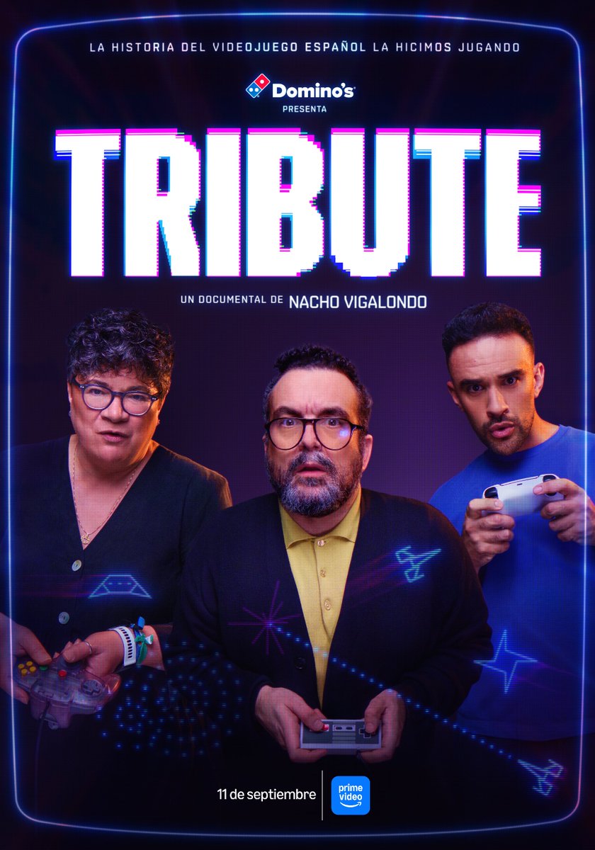 CINEMANIA_ES (@cinemania_es) on Twitter photo Os ofrecemos en exclusiva el póster de 'TRIBUTE', documental de Nacho Vigalondo <a href="/vigalondo/">EVIL VIGAS</a>, una mirada muy personal sobre la historia de los videojuegos en España, que se estrena en <a href="/PrimeVideoES/">Prime Video España</a> el próximo 11 de septiembre. Os ofrecemos en exclusiva el póster de 'TRIBUTE', documental de Nacho Vigalondo <a href="/vigalondo/">EVIL VIGAS</a>, una mirada muy personal sobre la historia de los videojuegos en España, que se estrena en <a href="/PrimeVideoES/">Prime Video España</a> el próximo 11 de septiembre.