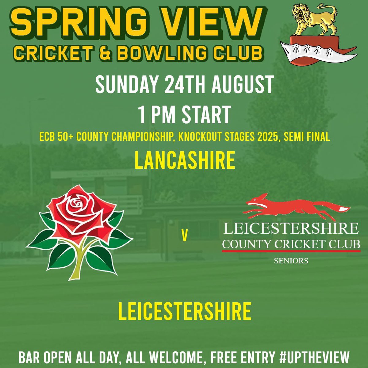 Big Semi Final Sunday!!!
Get down and support the 🌹 

Should be a brilliant afternoon of top class senior cricket 🏏